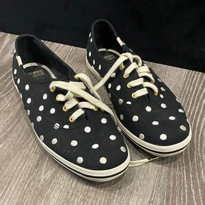 Keds Kate Spade Black and White Polka Dot Kids Sneakers